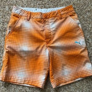 Puma Youth Golf Casual Shorts Size medium Orange Drycell